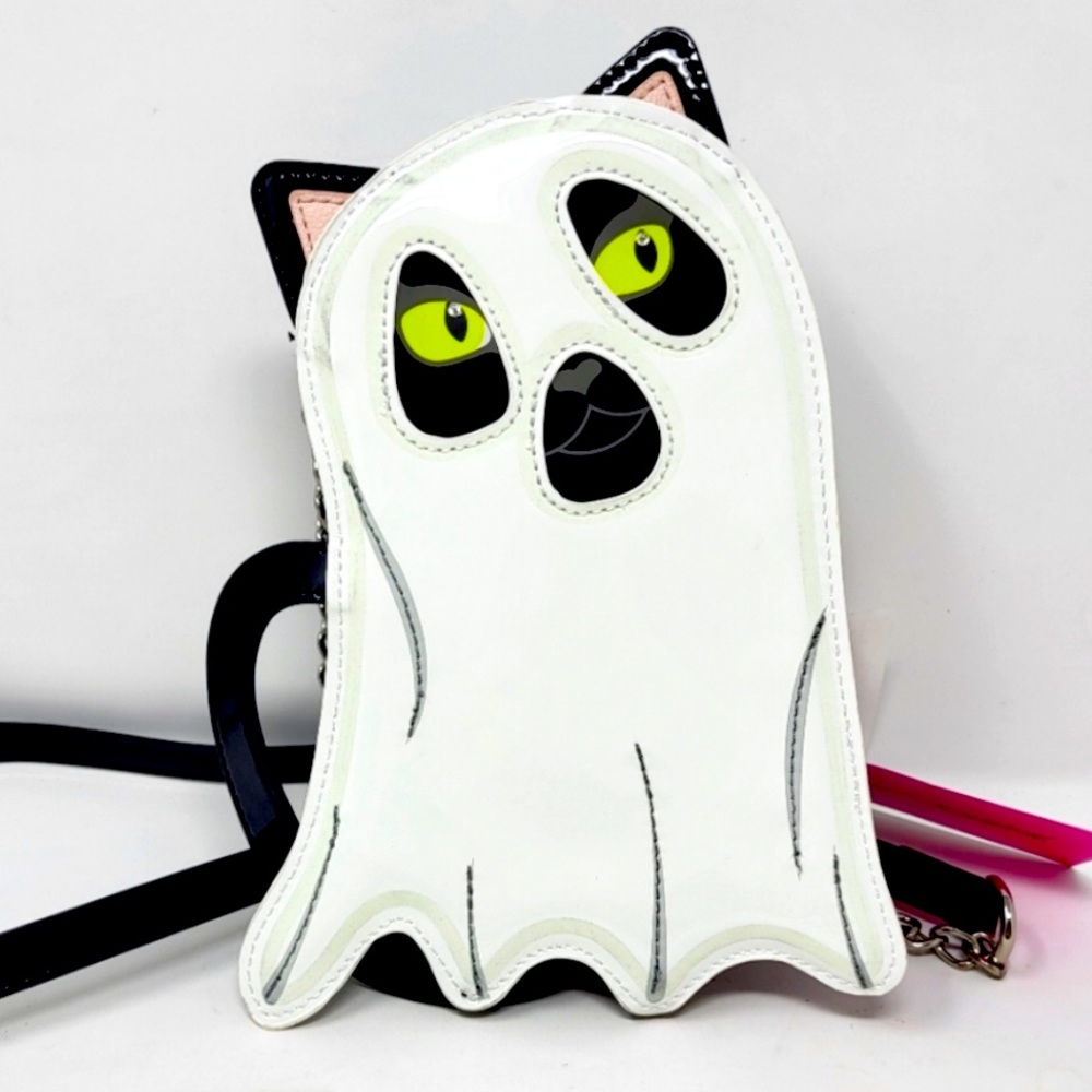 New Betsey Johnson Glow In The Dark Cat Ghost Purse ~ Viral TikTok - Picture 2 of 11
